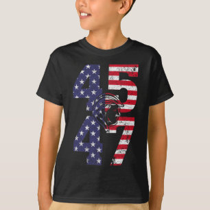 47 Wij, het volk van 2024, staan met de Amerikaans T-shirt