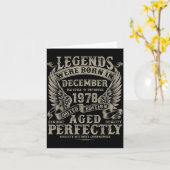 47 Year Old Birthday For Men December 1978 Bday  Kaart (Gele Bloem)