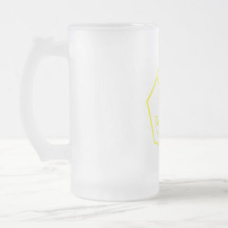47cl frosted glass mug with our yellow bee logo matglas bierpul