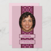 47e Afbeelding en naam van de verjaardagspartij Kaart (Voorkant / Achterkant)