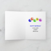 47e Birthday Bingo-kaart Kaart (Binnen)