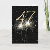 47e bruiloft sparklers kaart (Voorkant)