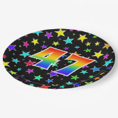 47e Evenement: Vet, Leuk, Kleurrijke Regenboog 47 Papieren Bordje (Gekanteld)