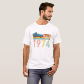 47e geboortedag Retro 1974 Cassettebandje T-shirt (Voorkant volledig)