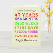 47e Jubileum-mijlpalenkaart Kaart (Gele Bloem)