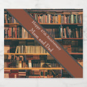 47e Jubileum voor bruiloft Sparkling Wijnetiket (Enkel label)