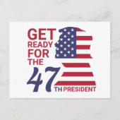 47e President, Amerikaanse vlag Briefkaart (Voorkant)