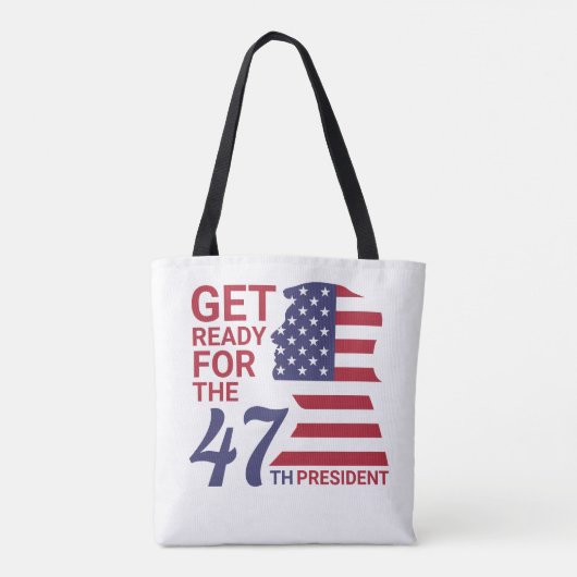 47e President, Amerikaanse vlag Tote Bag (Achterkant)
