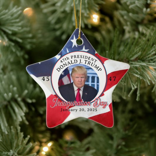 47e President Donald J. Trump Inauguratiedag Keramisch Ornament (Boom)