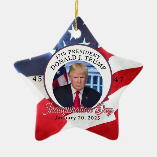 47e President Donald J. Trump Inauguratiedag Keramisch Ornament (Voorkant)