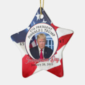47e President Donald J. Trump Inauguratiedag Keramisch Ornament (Links)
