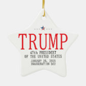 47e President Donald J. Trump Inauguratiedag Keramisch Ornament (Achterkant)