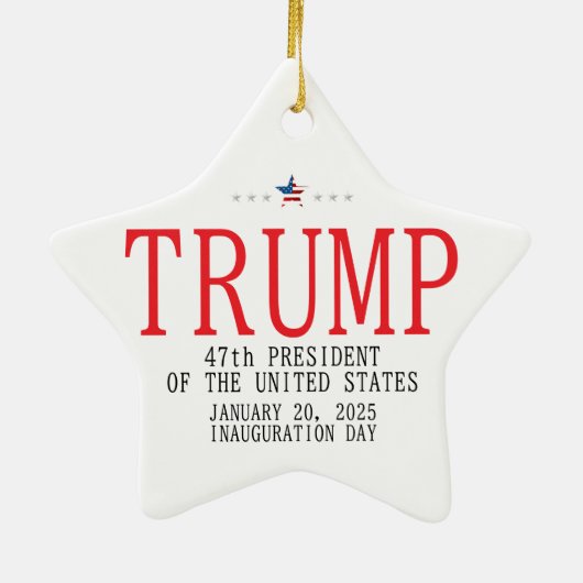 47e President Donald J. Trump Inauguratiedag Keramisch Ornament (Achterkant)