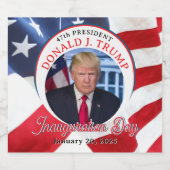 47e President Donald J. Trump Inauguratiedag Sparkling Wijnetiket (Enkel label)