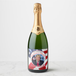 47e President Donald J. Trump Inauguratiedag Sparkling Wijnetiket