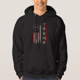 47e President Donald Trump 47 Amerikaanse vlag Hoodie