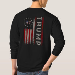 47e President Donald Trump 47 Amerikaanse vlag T-shirt