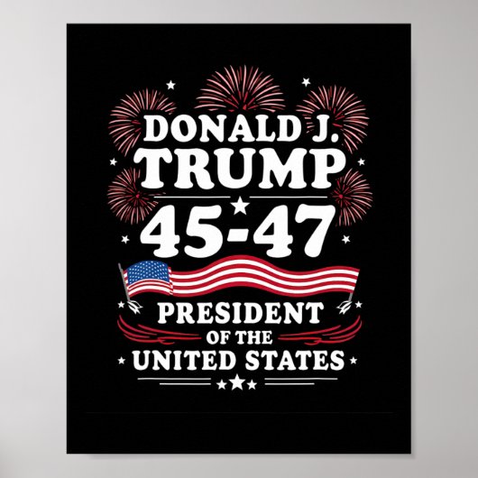 47e President Donald Trump Inauguratie Dag 1 Poster (Voorkant)