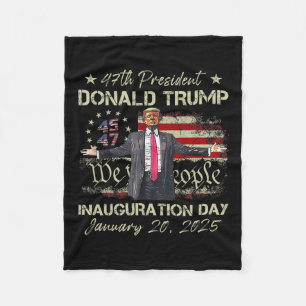 47e President Donald Trump Inauguratie Dag 2025 Fleece Deken