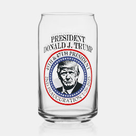 47e President Donald Trump Inauguratie Keepsake Blikvorm Glas