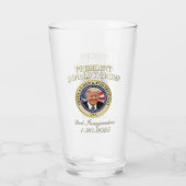 47e President Donald Trump Inauguratie Keepsake Glas (Achterkant)
