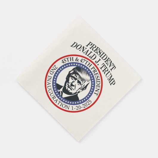 47e President Donald Trump Inauguratie Keepsake Servet (Hoek)