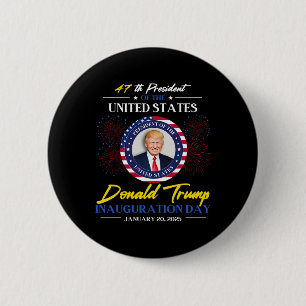 47e President Donald Trump Inauguratiedag 2025 Ronde Button 5,7 Cm