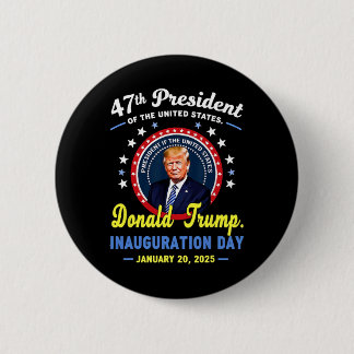 47e President Donald Trump Inauguratiedag Ronde Button 5,7 Cm