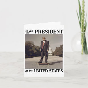 47e President Donald Trump op skateboard Kaart