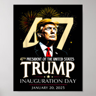 47e President Trump Inauguratiedag 20 januari Poster