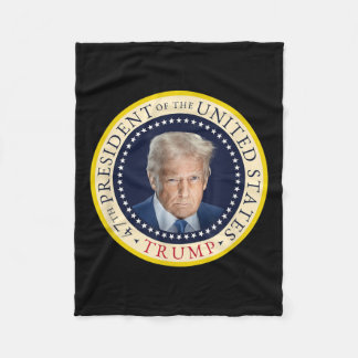 47e President Trump Officiële Portret Zegel 4e Van Fleece Deken