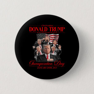 47e President Verenigde Staten Inauguratie Trump 2 Ronde Button 5,7 Cm