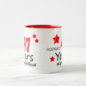 47e verjaardag, 47 jaar Jubilea voor bruiloft Tweekleurige Koffiemok (Center)