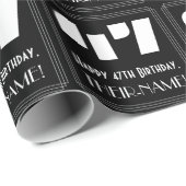 47e verjaardag: Art Deco geïnspireerde look "47" & Cadeaupapier (Rol Hoek)