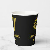 47e verjaardag: Art Deco Geïnspireerde look "47" e Papieren Bekers (Links)