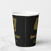 47e verjaardag: Art Deco Geïnspireerde look "47" e Papieren Bekers (Rechts)