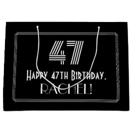 47e verjaardag — Art Deco geïnspireerde look "47" Groot Cadeauzakje