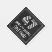 47e verjaardag: Art Deco geïnspireerde look "47" + Servet (Hoek)