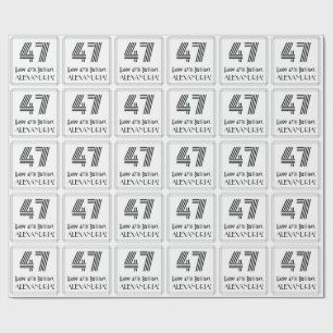 47e verjaardag: Art Deco geïnspireerde stijl "47"  Cadeaupapier