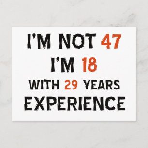47e verjaardag design briefkaart