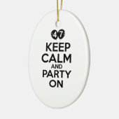 47e verjaardag design keramisch ornament (Links)