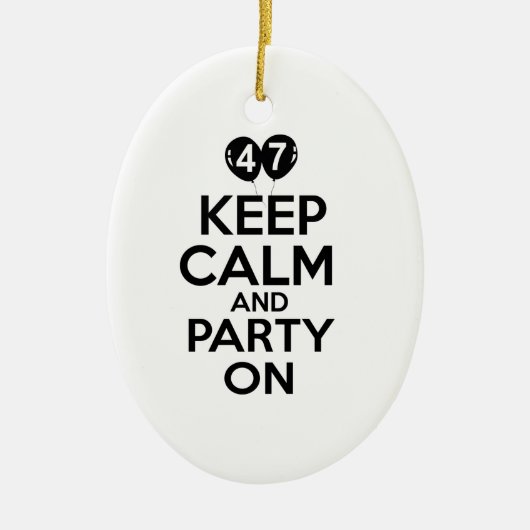 47e verjaardag design keramisch ornament (Voorkant)