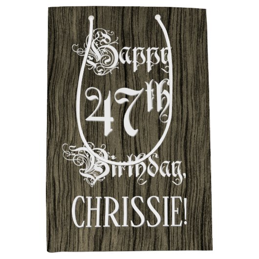 47e verjaardag: Fancy, Faux Hood Kijk + Aangepaste Medium Cadeauzakje (Voorkant)