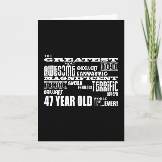 47e verjaardag feest grootste 47 jaar oud kaart (Voorkant)