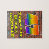 47e verjaardag: Fun Graffiti-geïnspireerde regenbo Legpuzzel (Horizontaal)