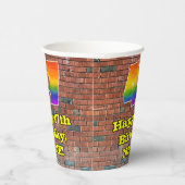 47e verjaardag: Fun Graffiti-geïnspireerde regenbo Papieren Bekers (Rechts)