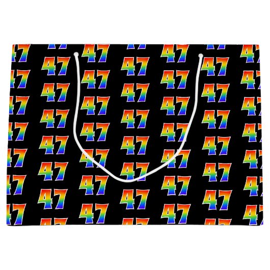 47e verjaardag: Fun Rainbow Event Nummer 47 Patroo Groot Cadeauzakje (Voorkant)