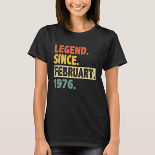 47e verjaardag Geweldige sinds februari 1976 47 ja T-shirt