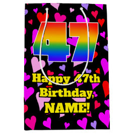 47e verjaardag: Heatten, regenboognr. 47 Medium Cadeauzakje