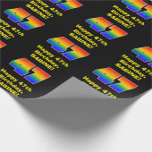 47e verjaardag: Leuke, kleurrijke regenboog geïnsp Cadeaupapier (Hoek)